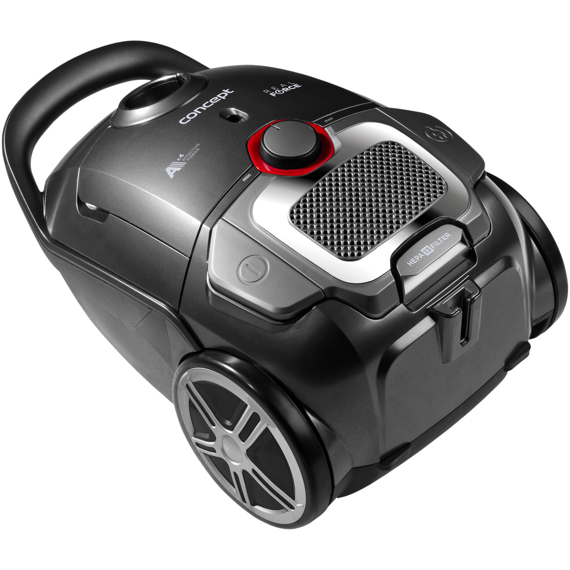 Aspirator cu sac Concept VP8290, 700W, Sac 3 L, tub telescopic, nivel zgomot 67 db, lungime cablu alimentare 10m, Hepa 13, Perie Parchet, Perie Animale, 4A