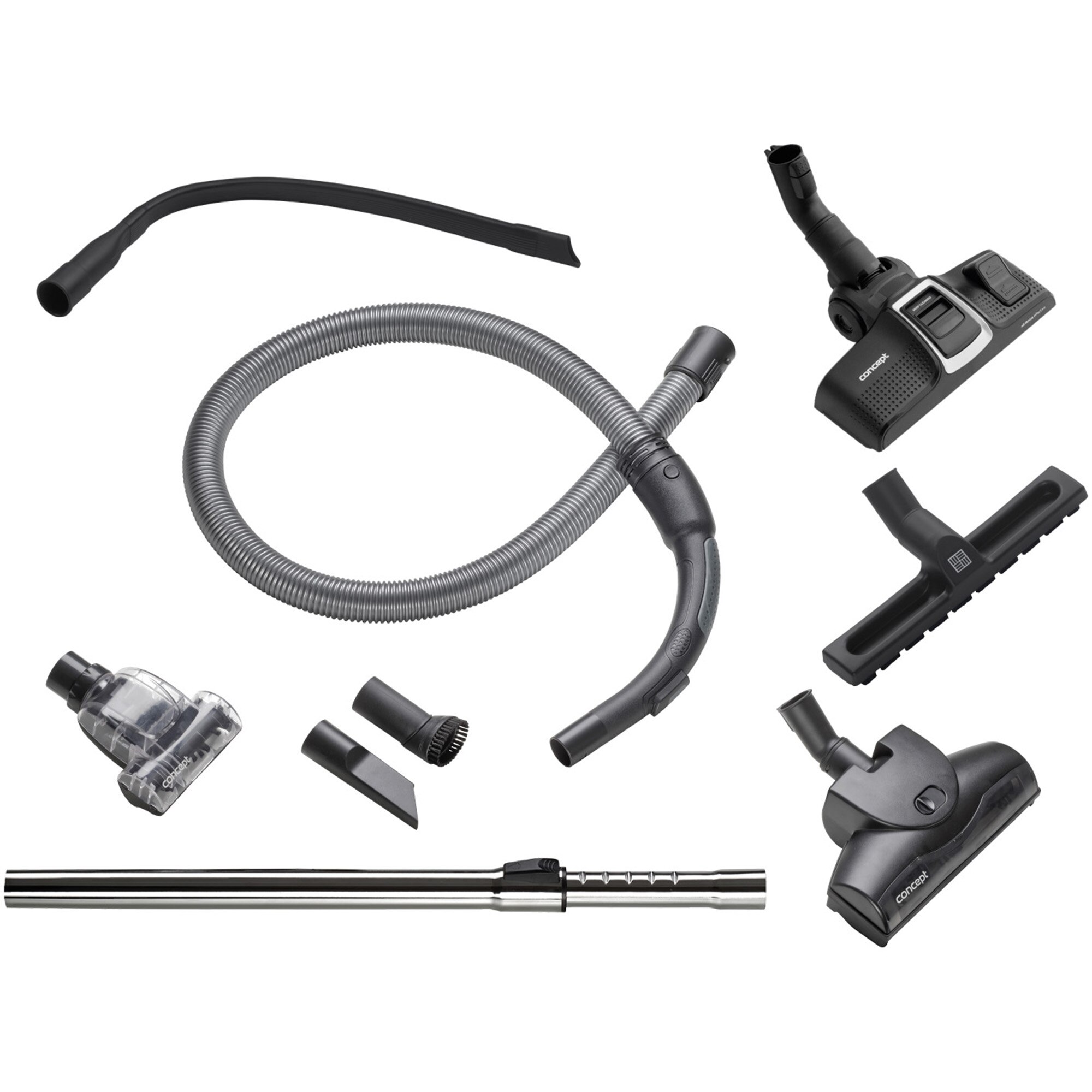 Aspirator cu sac Concept VP8290, 700W, Sac 3 L, tub telescopic, nivel zgomot 67 db, lungime cablu alimentare 10m, Hepa 13, Perie Parchet, Perie Animale, 4A