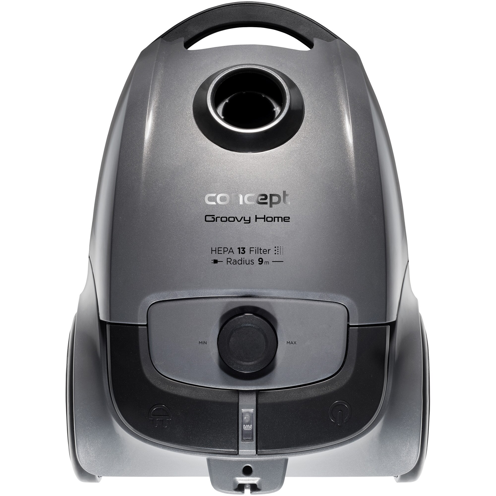 Aspirator cu sac Concept VP8338 Groovy, Putere 700W, Sac 3,5 L, tub telescopic, nivel zgomot 79 db, lungime cablu alimentare 6 m, Hepa 13, Perie Parchet