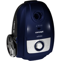 Aspirator cu sac Concept VP8076 Solido, 700W, Sac 3 L, lungime cablu alimentare 5 m, Hepa 12, Perie Parchet, 7 stagii de filtrare, putere de absortie 15kPa, albastru, perie parchet, perie animale