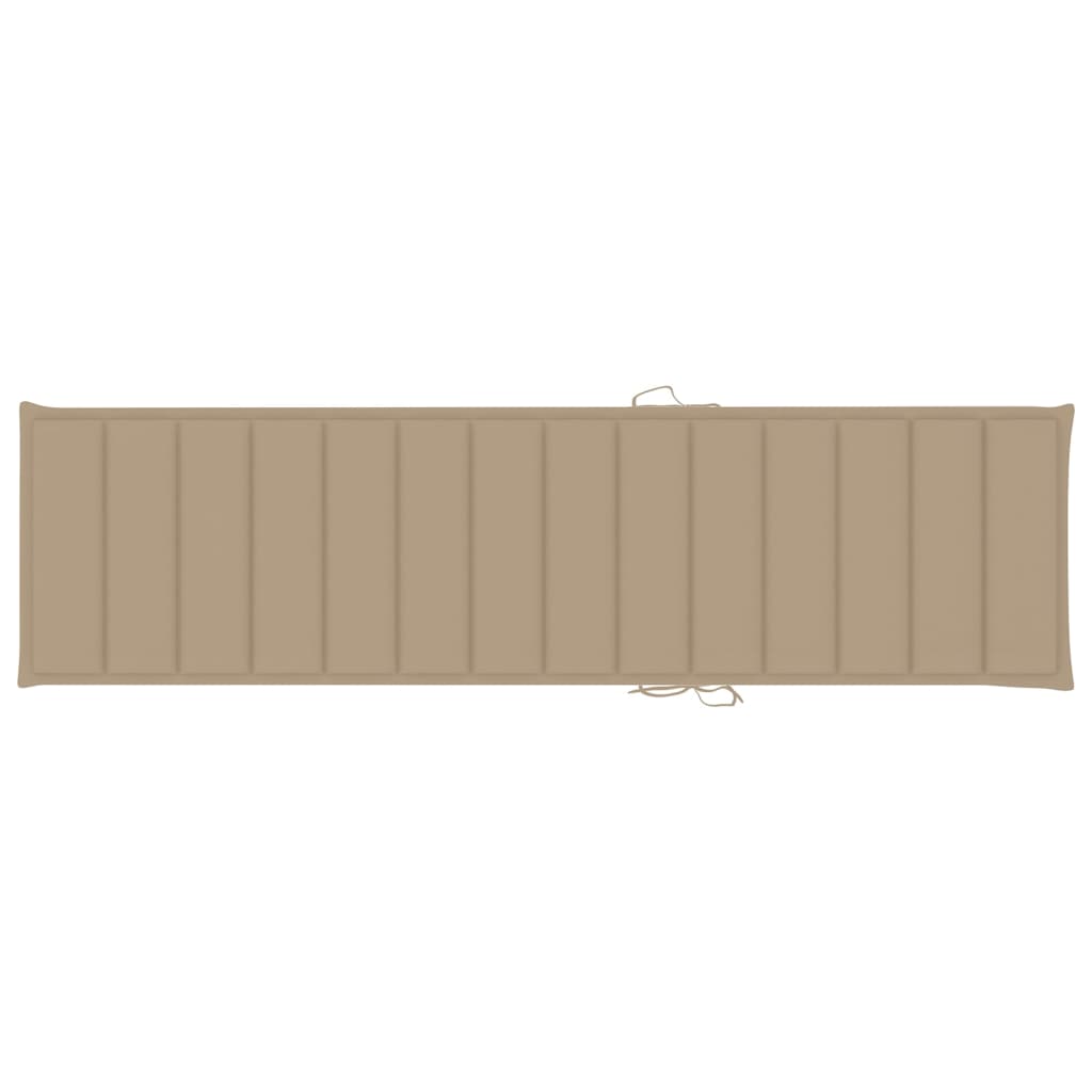 Perna de sezlong, bej, 200x50x4 cm, material textil 314191