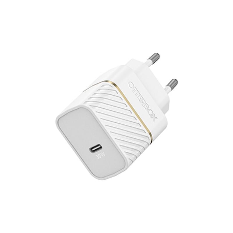 Incarcator retea Otterbox Fast Charge USB-C 30W, Power Delivery 3.0, Alb