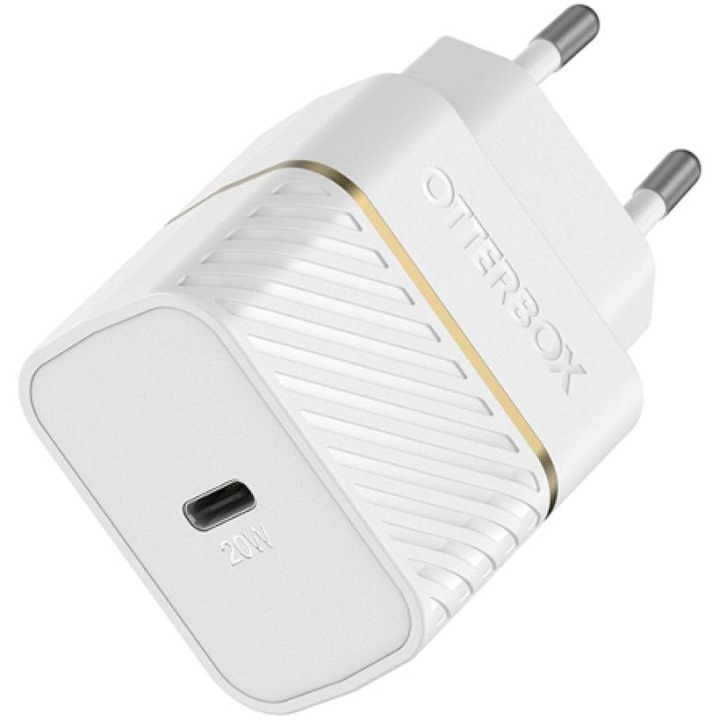 Hálózati töltő Otterbox Fast Charge USB-C 20W, Power Delivery 3.0, fehér