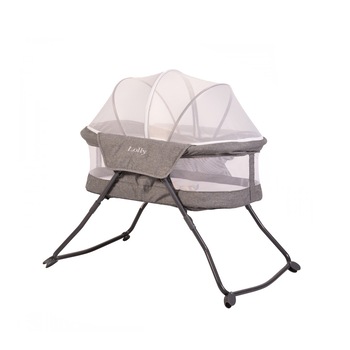 Patut pentru bebelusi incepand cu 0 luni, saltea de 1.5 cm grosime, functie leagan, baldachin, pereti moi, 91 x 49 x 86 cm Patut pentru bebelusi incepand cu 0 luni, saltea de 1.5 cm grosime, functie leagan, baldachin, pereti moi, 91 x 49 x 86 cm