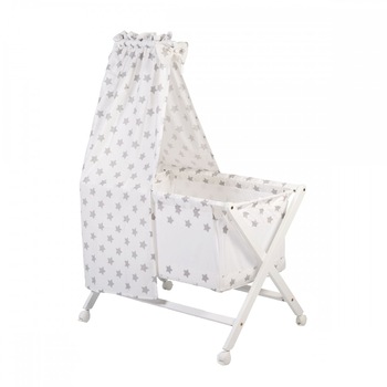 Patut pentru bebelusi incepand cu 0 luni, saltea de 1.5 cm grosime, functie leagan, baldachin, pereti moi, gri, 91 x 49 x 86 cm Patut pentru bebelusi incepand cu 0 luni, saltea de 1.5 cm grosime, functie leagan, baldachin, pereti moi, gri, 91 x 49 x 86 cm