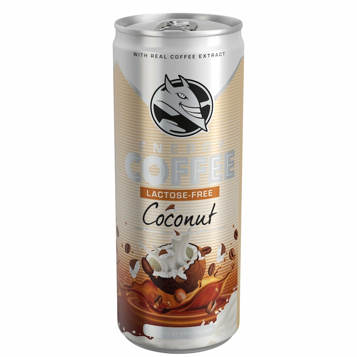 Energy Coffee laktózmentes, zsírszegény, kókusz ízű ital tejjel és kávékivonattal 250 ml
