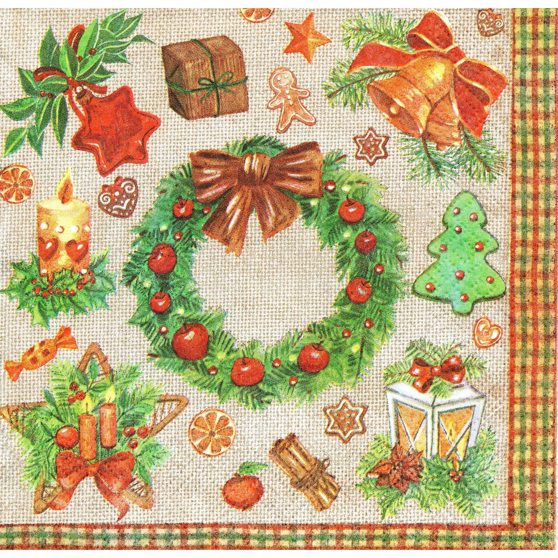 Servetele de Craciun Decorative Pachet de Masa 20 Buc Advent de Craciun