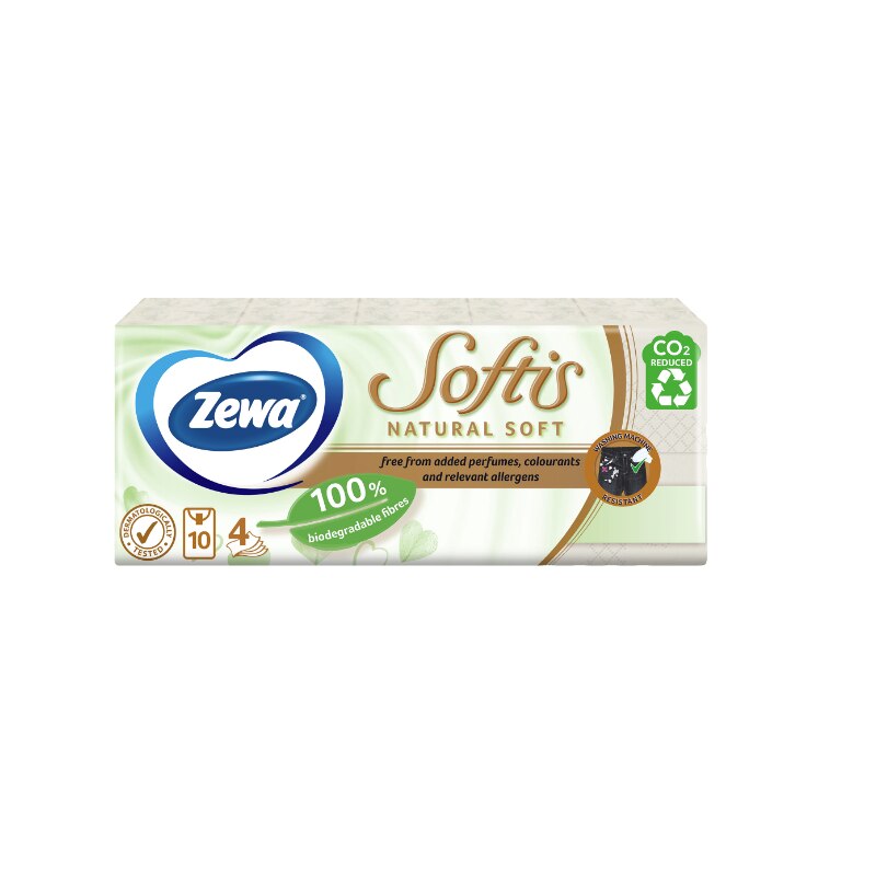 Batiste Nazale Zewa Softis Natural Soft, 4 straturi