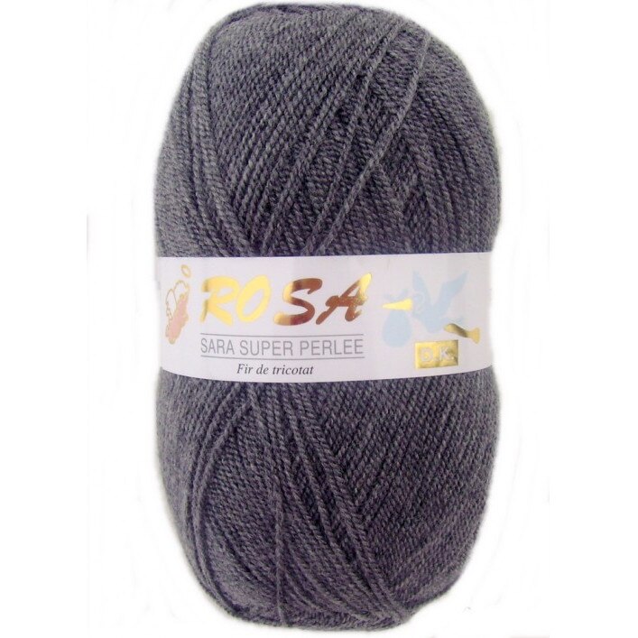 Pachet fir tricotat Rosa Sara, 5 bobine, cod 29, acril 100%, 500 g/pachet, culoarea gri mediu