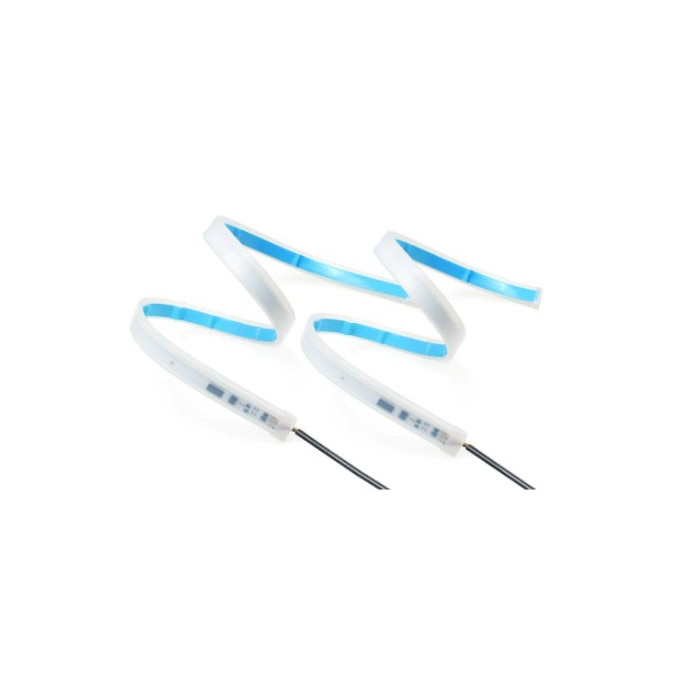 Set banda DRL led 45 cm cu functie de semnalizare flow lumina alba cu semnalizare galbena 12V