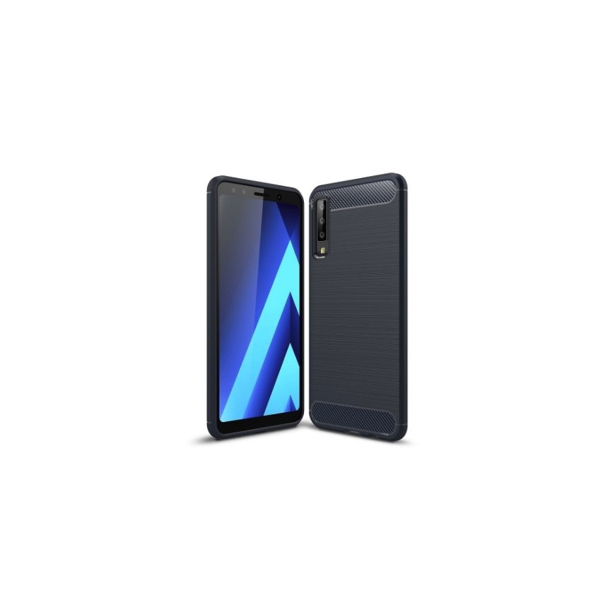 Husa pentru Samsung Galaxy A70, cu insertii carbon, Negru