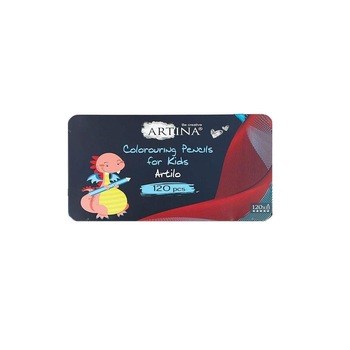 Set creioane Artina Kids, Cutie din metal, 120buc, Multicolor Set creioane Artina Kids, Cutie din metal, 120buc, Multicolor