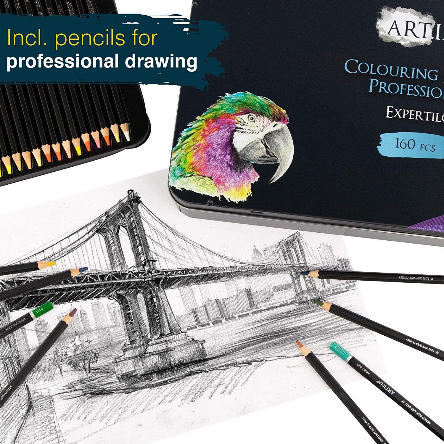 narrow To contribute Shadow Set creioane profesionale Artina Expertilo, Cutie din metal, 160buc,  Multicolor - eMAG.ro