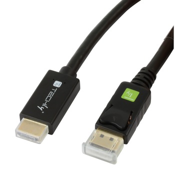 Cablu DisplayPort 1.2 tata - HDMI tata, 3M, 4K, Techly, Negru, ICOC DSP-H12-030 Cablu DisplayPort 1.2 tata - HDMI tata, 3M, 4K, Techly, Negru, ICOC DSP-H12-030