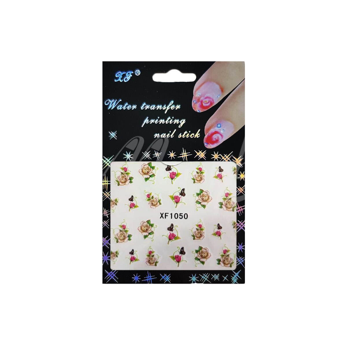 Tatuaj sticker cu efect acrilic, MoonbasaNails, XF1050, Multicolor