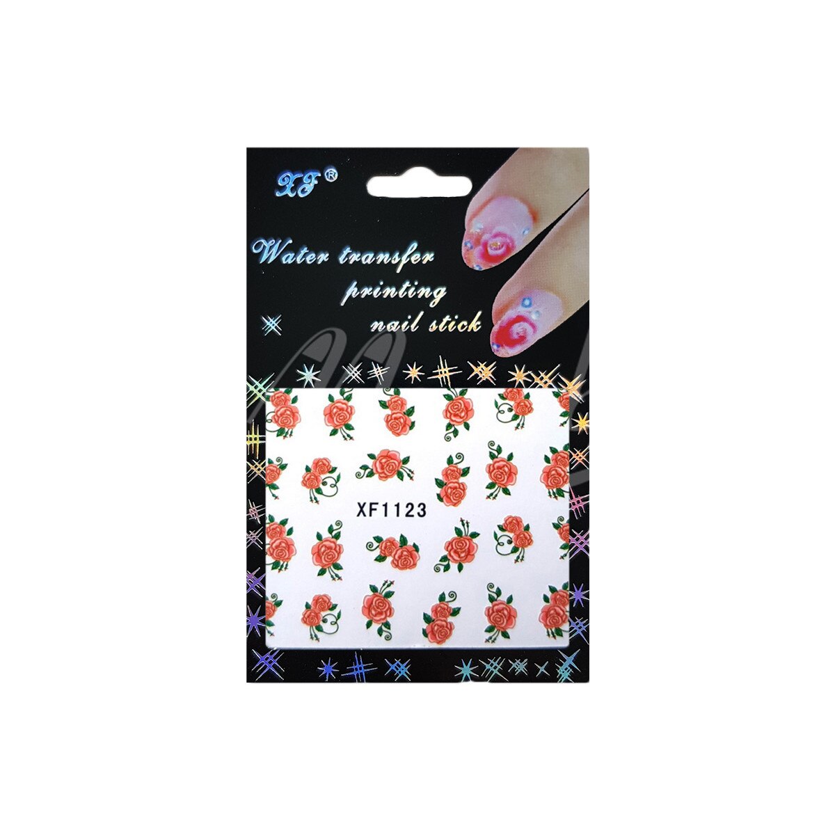 Tatuaj sticker cu efect acrilic, MoonbasaNails, XF1123, Multicolor