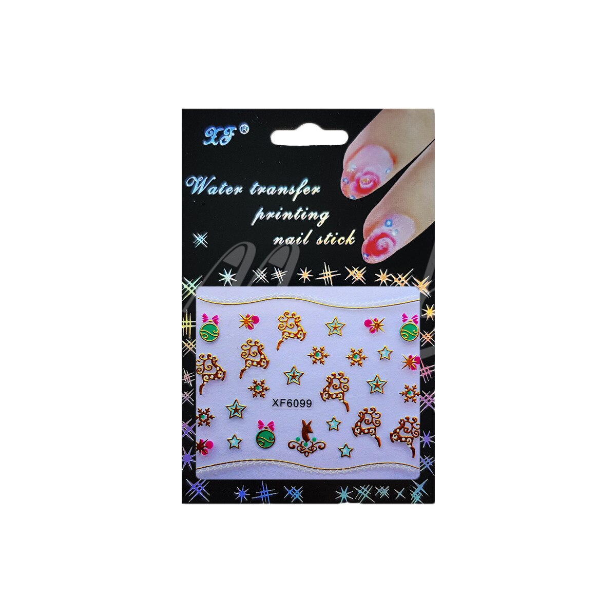 Tatuaj sticker cu efect acrilic, MoonbasaNails, XF6099, Multicolor