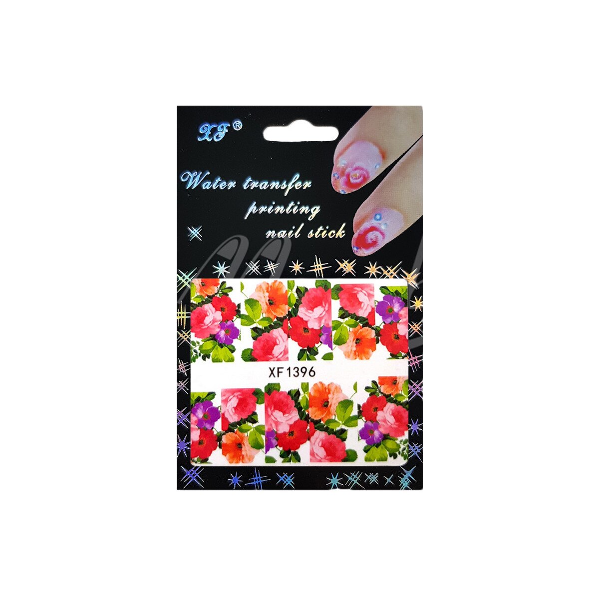 Tatuaj sticker cu efect acrilic, MoonbasaNails, XF1396, Multicolor