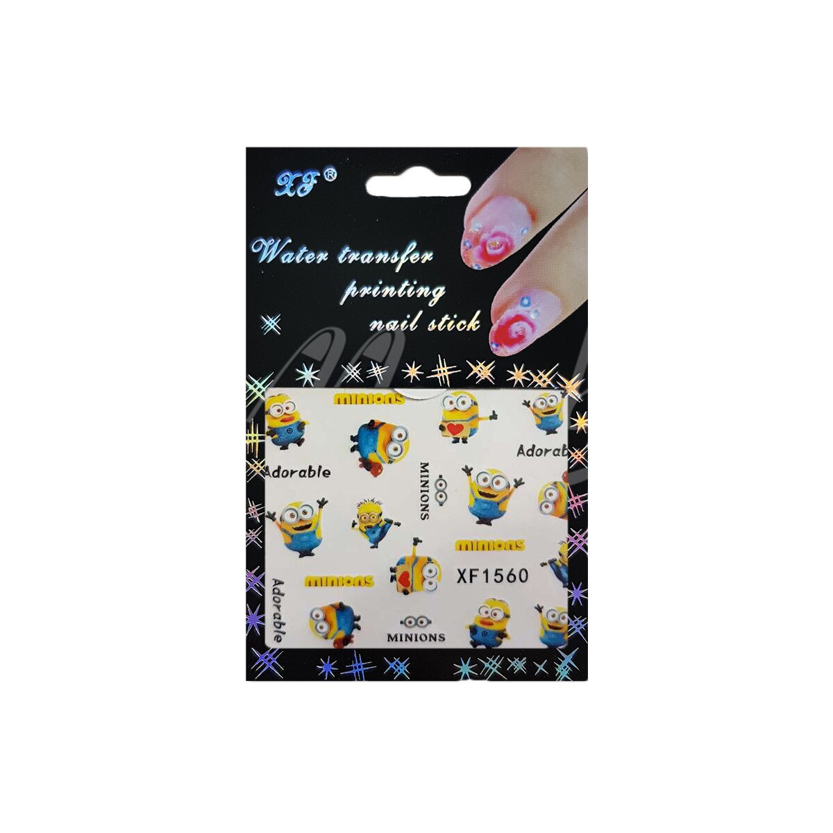 Tatuaj sticker cu efect acrilic, MoonbasaNails, XF1560, Multicolor