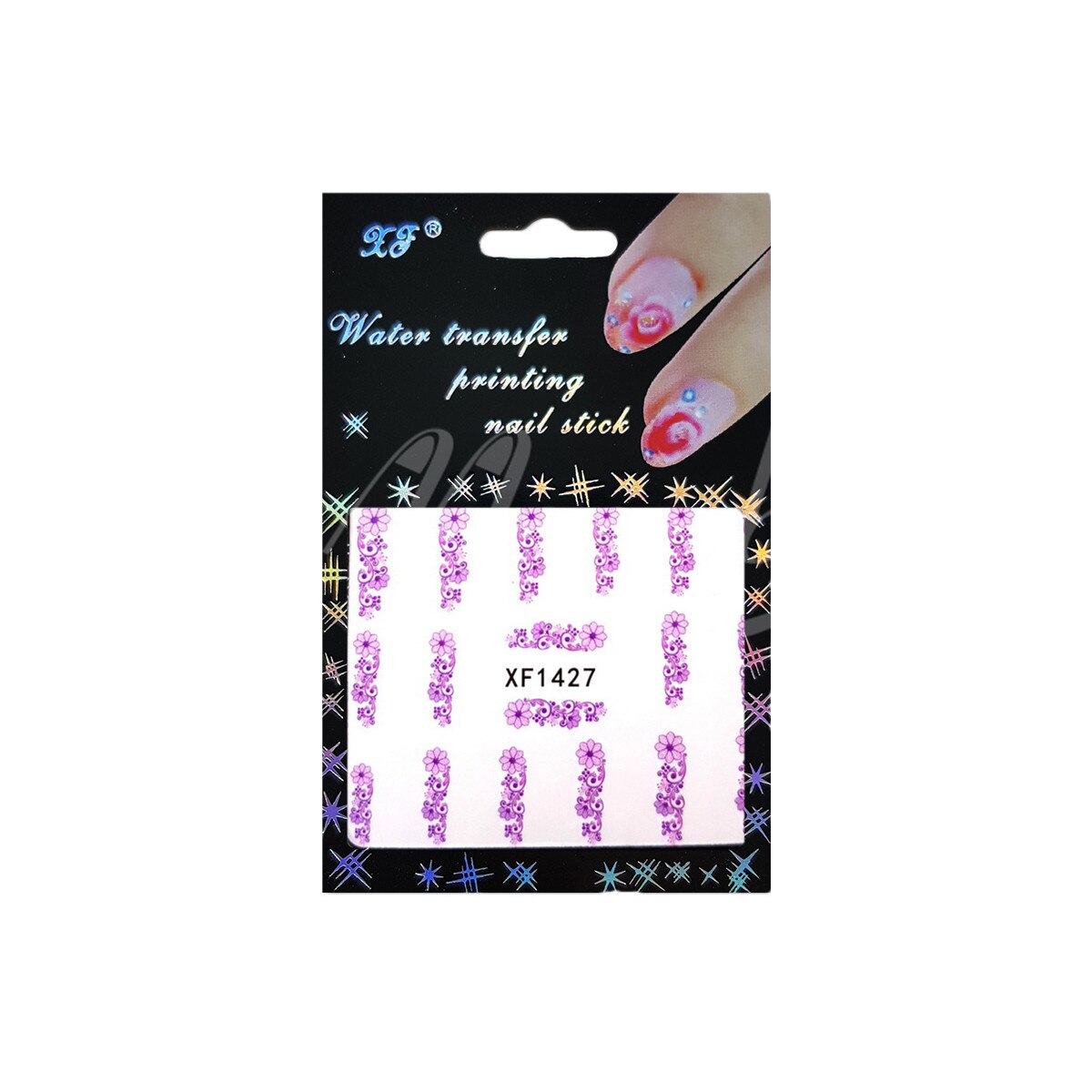 Tatuaj sticker cu efect acrilic, MoonbasaNails, XF1427, Multicolor