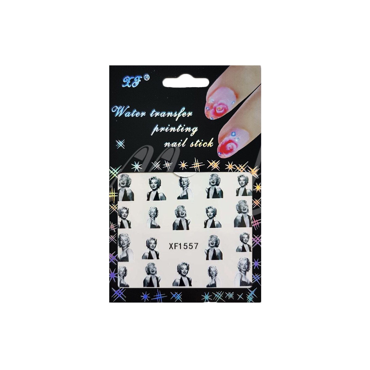 Tatuaj sticker cu efect acrilic, MoonbasaNails, XF1557, Multicolor