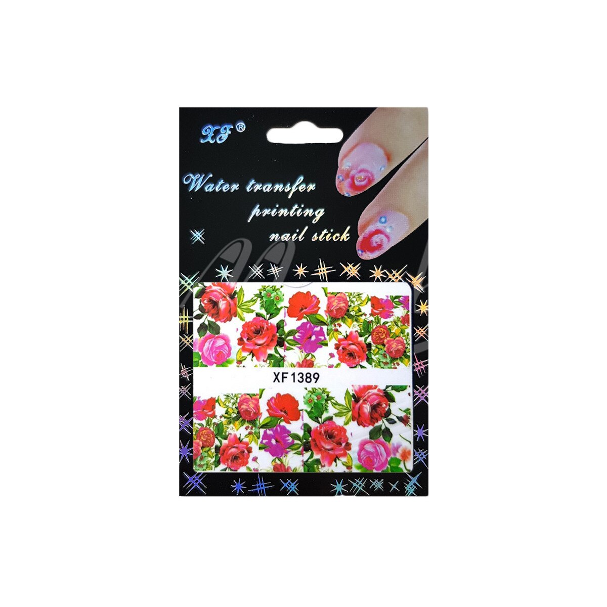 Tatuaj sticker cu efect acrilic, MoonbasaNails, XF1389, Multicolor