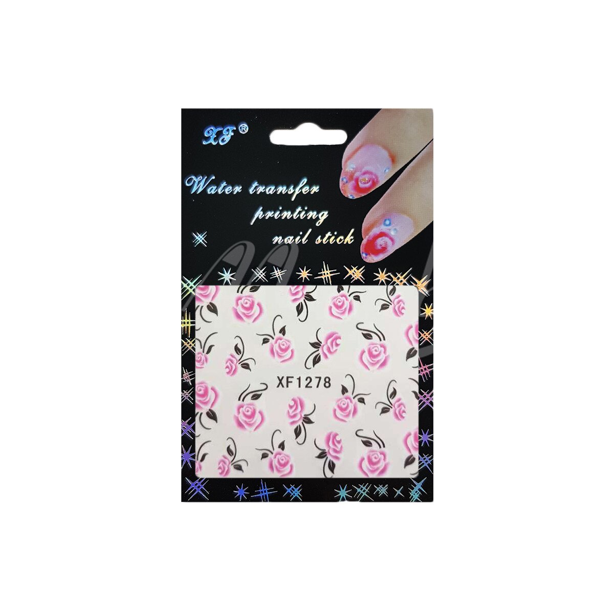 Tatuaj sticker cu efect acrilic, MoonbasaNails, XF1278, Multicolor