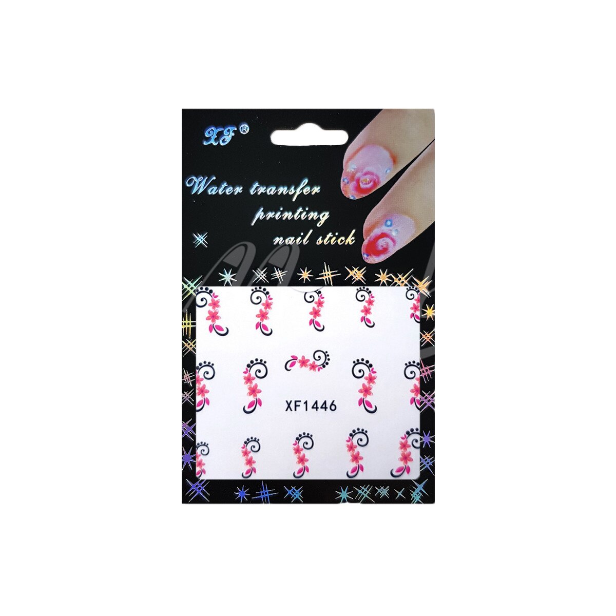 Tatuaj sticker cu efect acrilic, MoonbasaNails, XF1446, Multicolor