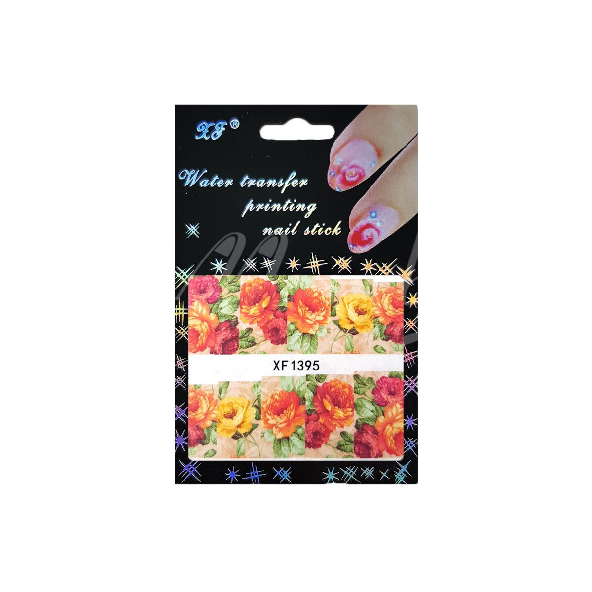 Tatuaj sticker cu efect acrilic, MoonbasaNails, XF1395, Multicolor