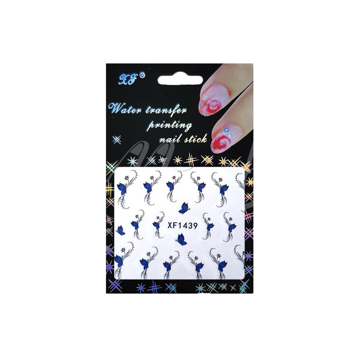 Tatuaj sticker cu efect acrilic, MoonbasaNails, XF1439, Multicolor