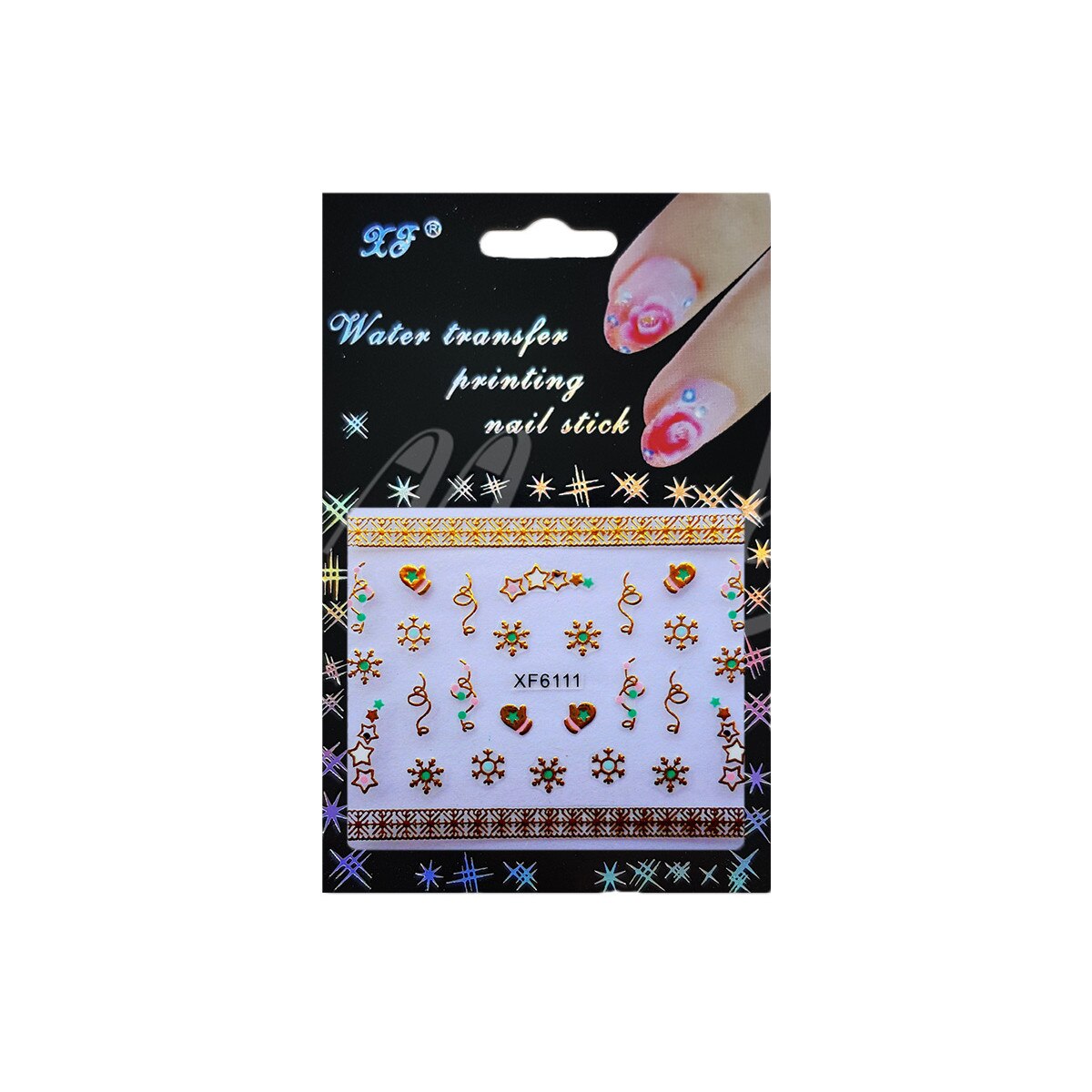 Tatuaj sticker cu efect acrilic, MoonbasaNails, XF6111, Multicolor