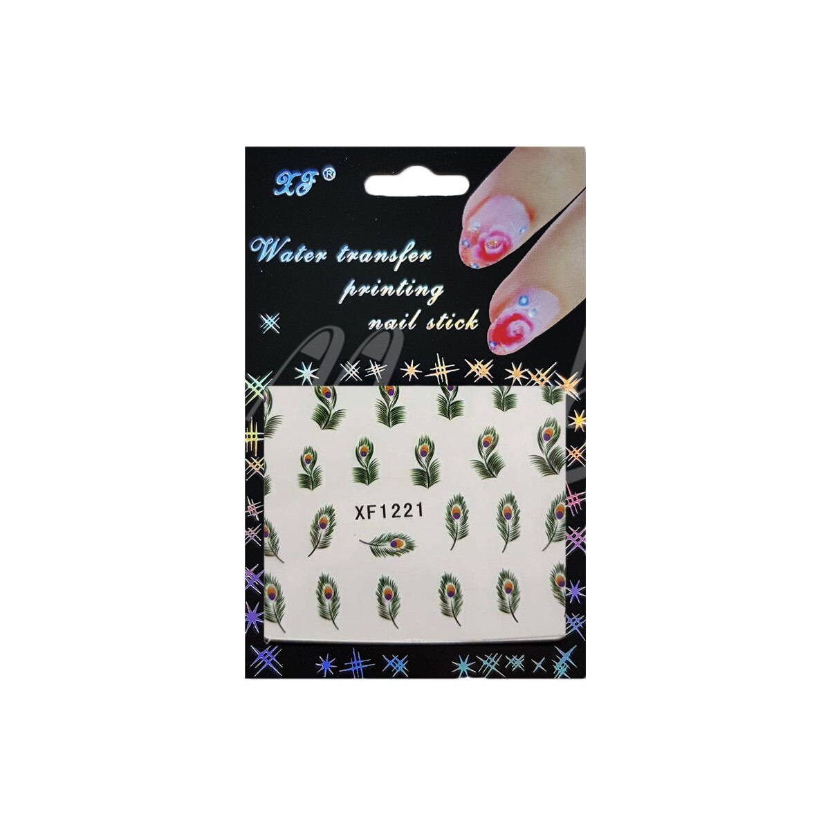 Tatuaj sticker cu efect acrilic, MoonbasaNails, XF1221, Multicolor