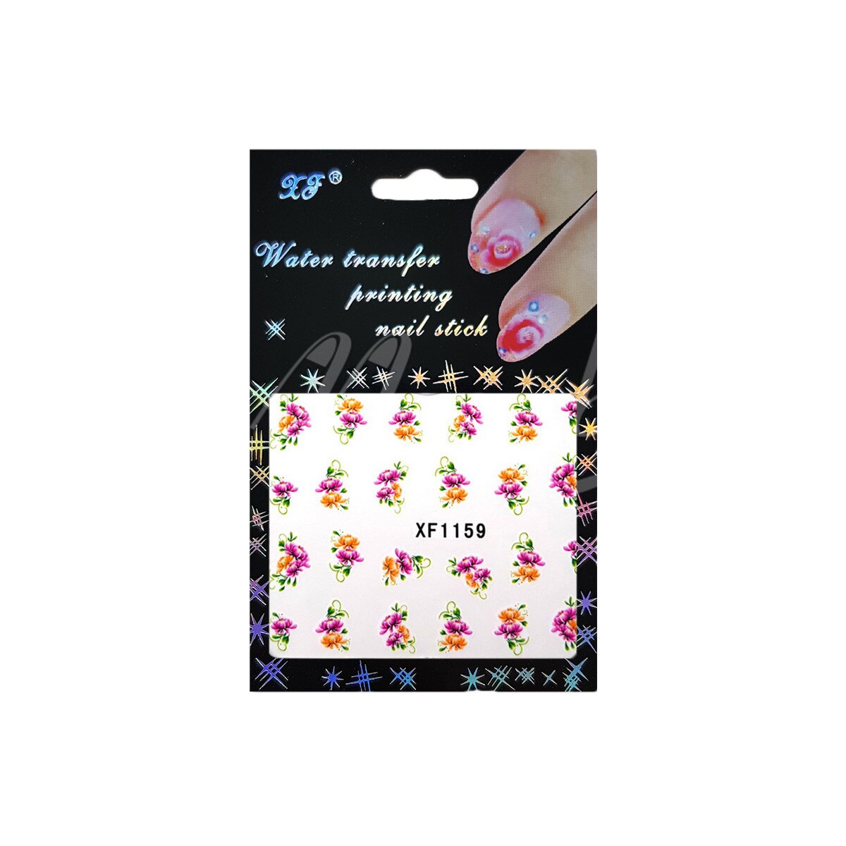 Tatuaj sticker cu efect acrilic, MoonbasaNails, XF1159, Multicolor