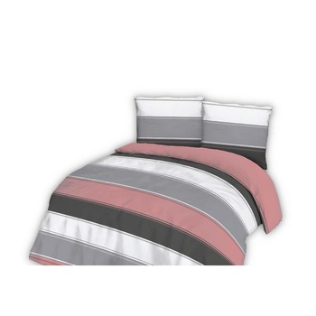 Set Lenjerie de pat Flanel, Darymex, 160x200, 100% Bumbac, Alb / Gri Set Lenjerie de pat Flanel, Darymex, 160x200, 100% Bumbac, Alb / Gri