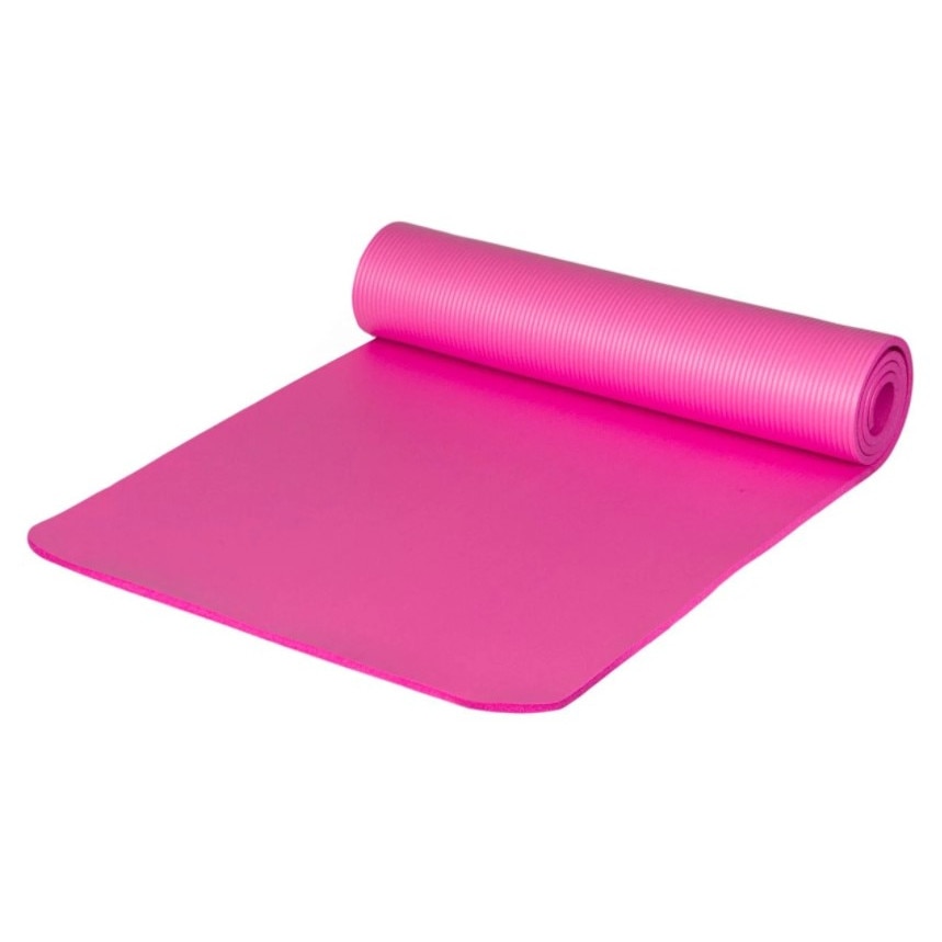 Saltea din spuma, Zola®, pentru fitness/yoga,roz in dungi, 180x60x1 cm