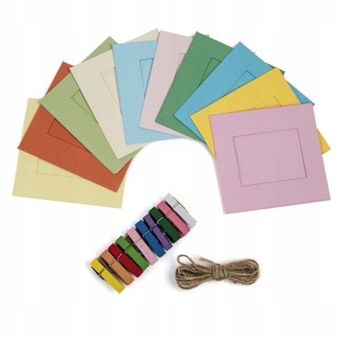 Set 10x, rama foto LOVE INSTANT, pentru Fuji INSTAX, Polaroid, Multicolor