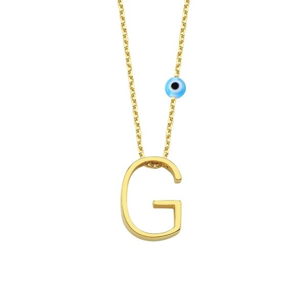 Colier argint cu pandantiv litera G, BeSpecial, CTU0124