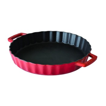 Tava rotunda fonta, 30 cm/2,72 l, rosu - LAVA Tava rotunda fonta, 30 cm/2,72 l, rosu - LAVA