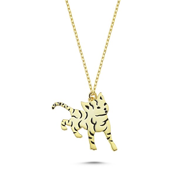 Colier argint 925 pisicuta placat cu aur - Be Nature CTU0093