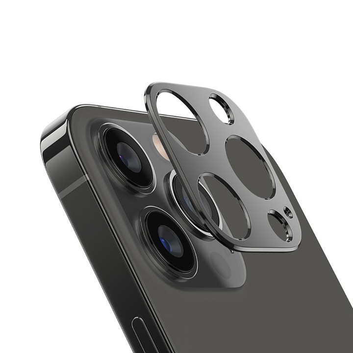 Стъклен протектор за камера HOFI Alucam Pro+ за iPhone 13 Pro / 13 Pro Max, Black