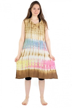 Rochie Tie-Dye din rayon - Maron Rochie Tie-Dye din rayon - Maron