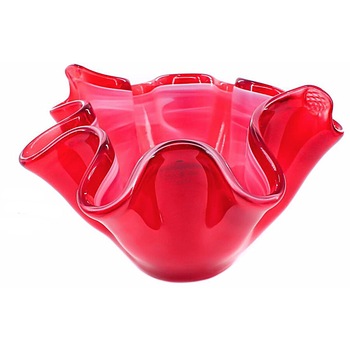 Bol decorativ Carina Rosso, din sticla de Murano, Ø 27 cm, Millefiori Bol decorativ Carina Rosso, din sticla de Murano, Ø 27 cm, Millefiori