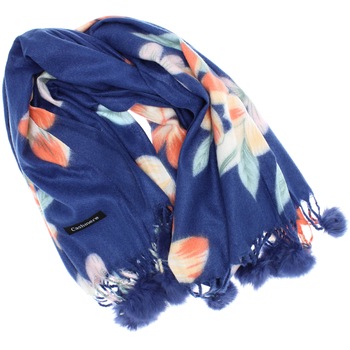 Esarfa de dama, 100% casmir, Bleumarin, cu flori si ciucuri, 190 x 70 cm - ES792 Esarfa de dama, 100% casmir, Bleumarin, cu flori si ciucuri, 190 x 70 cm - ES792