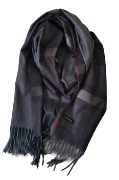 Esarfa casmir unisex Eva Trend Lux,imprimeu dungi,negru Esarfa casmir unisex Eva Trend Lux,imprimeu dungi,negru