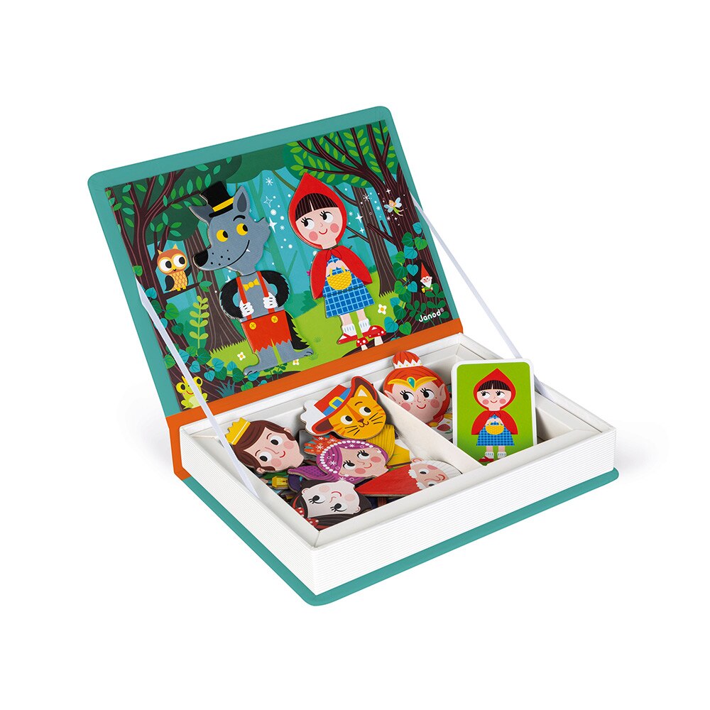 Joc educativ, Janod, Personaje din povesti, cu piese magnetice, 3 ani+