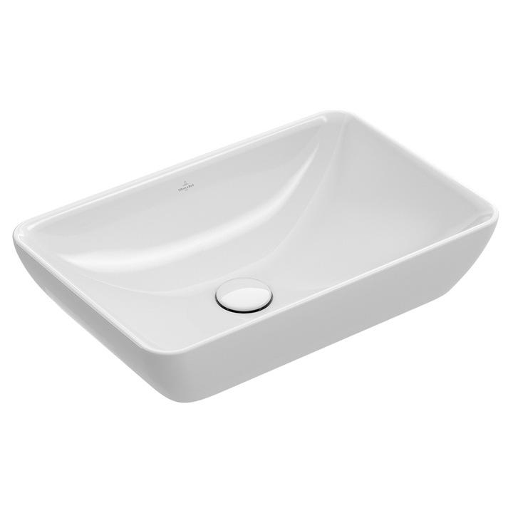 Lavoar Villeroy & Boch, Venticello, 55 cm, dreptunghiular, pentru mobilier, alb alpin