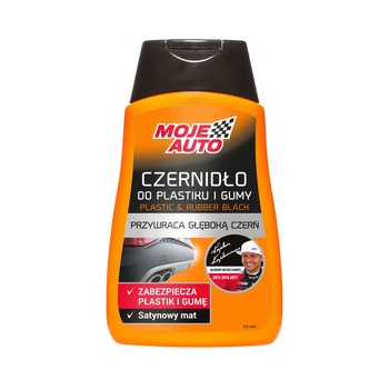 Solutie neagra regenerare plastic si cauciuc, Moje Auto, bidonas 250 ml Solutie neagra regenerare plastic si cauciuc, Moje Auto, bidonas 250 ml