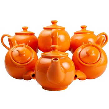 Set 6 ceainice, Cesiro, 600 ml, Portocaliu Tropical Set 6 ceainice, Cesiro, 600 ml, Portocaliu Tropical