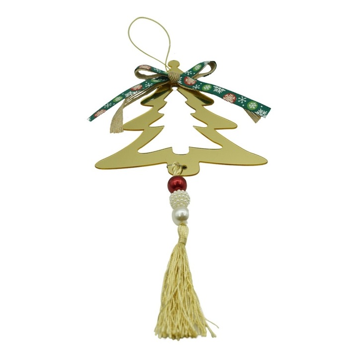 Играчка за елха Flippy дръвче, златист, лъскав, акрил, интериор/екстериор