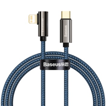 Cablu de date, Baseus Legedary, USB-C la Lightning, Quick Charge, PD, 20W, Lungime 2 m, 480 Mb/s, Albastru, Ideal pentru gaming, Tip snur acoperit cu nailon Cablu de date, Baseus Legedary, USB-C la Lightning, Quick Charge, PD, 20W, Lungime 2 m, 480 Mb/s, Albastru, Ideal pentru gaming, Tip snur acoperit cu nailon